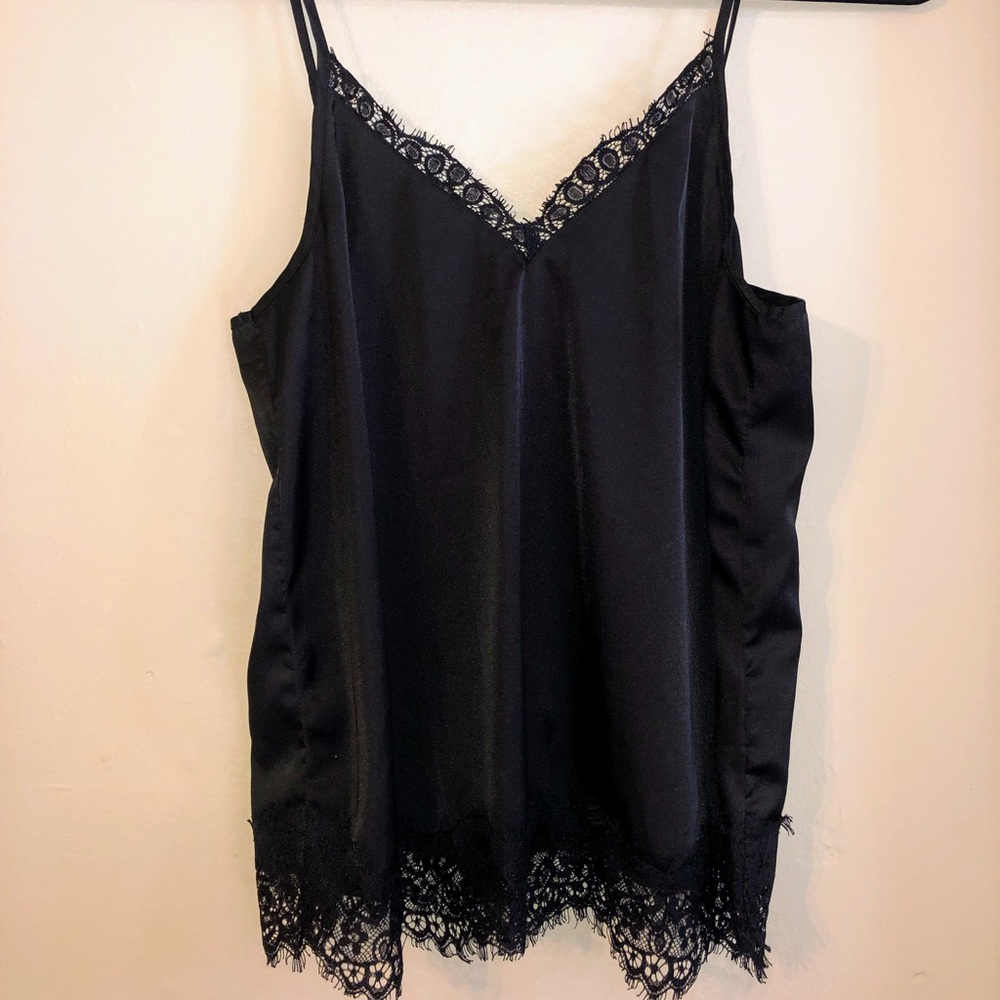 Black silky cami